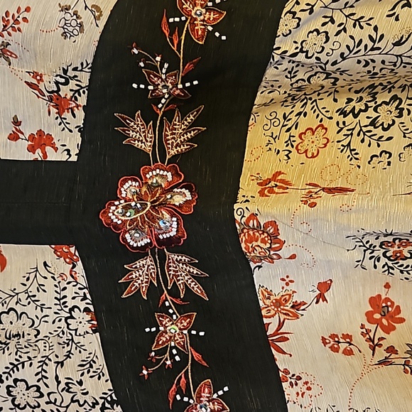 NWT Carole Little Blouse Size M 100% Silk Lining - Picture 4 of 11